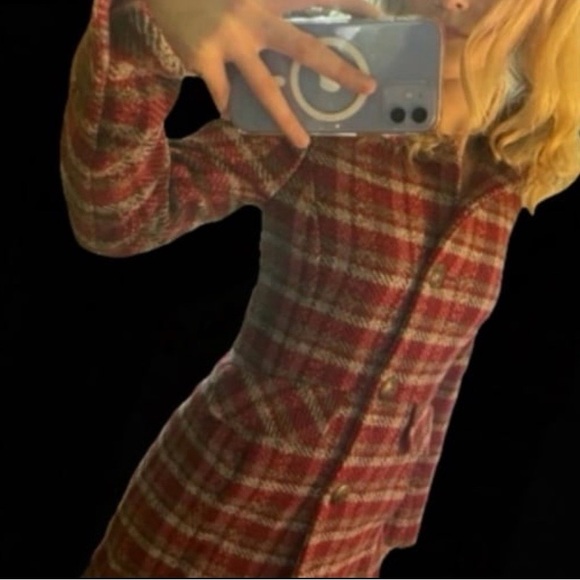 ❦ Y2K Juicy Couture Plaid Wool Coat ❦ - Picture 2 of 7